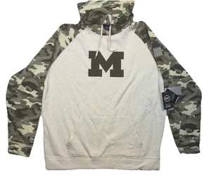 NWT Michigan Wolverines Hoodie Salute To Service Operation Hat Trick Camo XXL - Picture 1 of 18