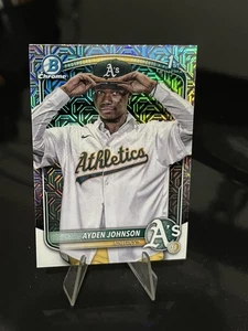 2025 Bowman Chrome Ayden Johnson 1st Bowman MOJO REFRACTOR #BCP-197 - Bild 1 von 1