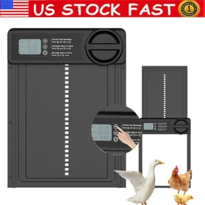 Automatic Chicken Coop Door Anti-Pinch Poultry Coop Door Timer Control Opener - Picture 1 of 12