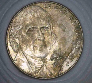 2018 D Jefferson Nickel - Laminate error - Picture 1 of 3