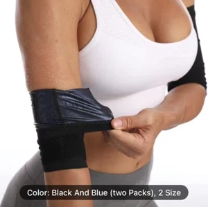 Women Arm Trimmers Sauna Sweat Arm Bands Arm Shaper Wraps Weight Loss S/M 23cm - Picture 1 of 7