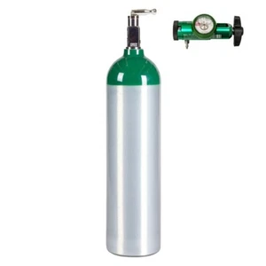 New 14.6 Cu Ft Medical D Aluminum Medical Oxygen Cylinder And Regulator CGA870 - Picture 1 of 6