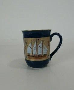 Otagiri Mug Clipper Ship Sailing Tall Nautical Japan 4" - Picture 1 of 6