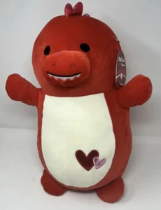 Nuevo con etiquetas Squishmallow HugMee 18" Plumero El Dinosaurio Rojo - Día de San Valentín 2023 - Imagen 1 de 1
