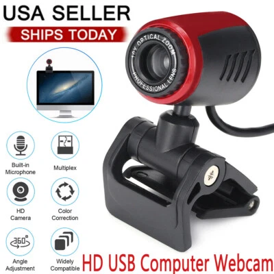 HD 1080P Webcam USB Computer Web Camera With Microphone For PC Laptop Desktop - Image 1 of 4