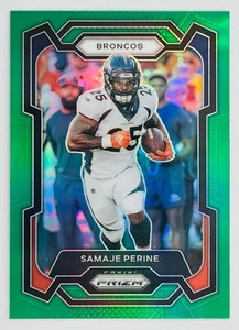 2023 Prizm Samaje Perine Green #88 Denver Broncos - Bild 1 von 3