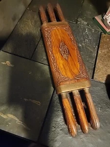Vintage 6 Handcarved Knife Set Handmade Only 5 Knives Included *Full Orig. Set** - Picture 1 of 12