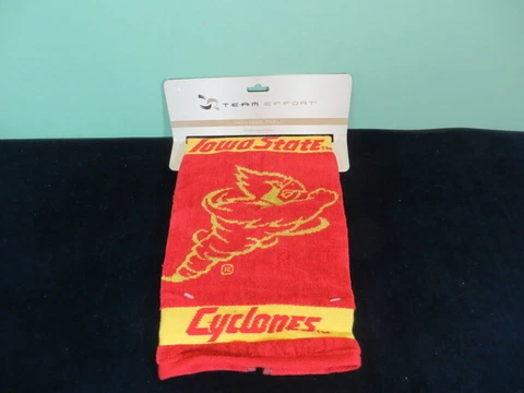 Team Effort Iowa State Cyclones 16" X 24" Jacquard  Cotton Towel Gold Cardinal Cover