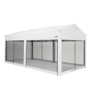 Suntime 10' x 20' Easy Pop Up Rectangular Canopy with Removable Sidewalls, White - Picture 1 of 12