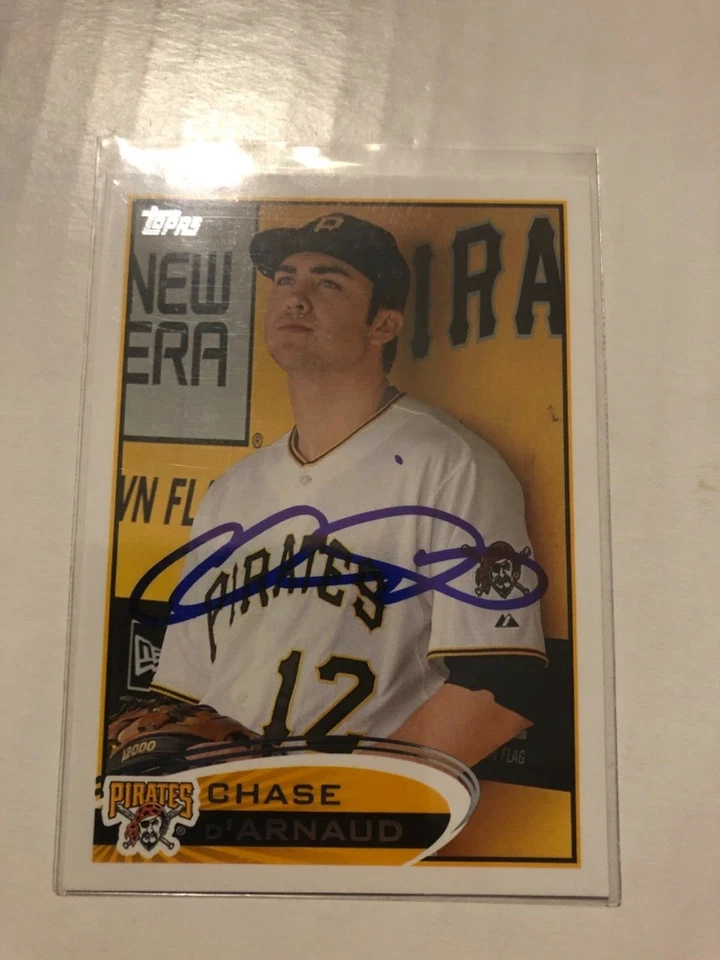 Pittsburgh Pirates CHASE D’ARNAUD Signed 2012 Topps Card - Image 1 of 1