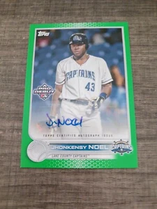2022 TOPPS DEBUT JHONKENSY NOEL RC GREEN AUTOGRAPH #63/99 CARD # PD-2 - Picture 1 of 2