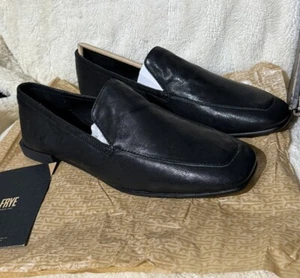 Frye Claire Venetian Black Leather Loafers Us Size 9 New Women Shoes Flat - Picture 1 of 10