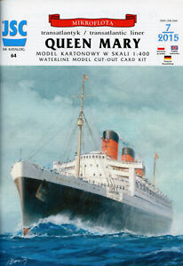 Transatlantycka wkładka RMS QUEEN MARY (Stan 1936) # Model karty # 1/400 # JSC64