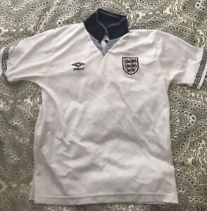 England World Cup Italia 1990 Gazza Shirt Medium Retro