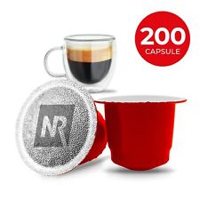 200 Capsule cialde caffe 100% Compatibili NESPRESSO caffè gusto aroma FORTISSIMO