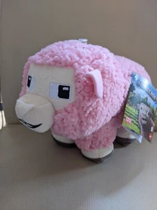 Peluche pecora rosa film Minecraft 20 cm nuovo con etichette - Foto 1 di 3
