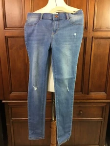 Old Navy Rockstar Jeggings Youth Size 16 Light Denim Distressed Lknw As Seen Mus - Picture 1 of 12