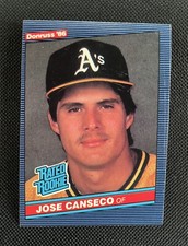 1986 DONRUSS JOSE CANSECO RATED ROOKIE BASEBALL CARD #39