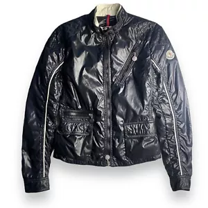 Moncler Vintage Women Black Multipocket Jacket Windbreaker Size 2 S - Picture 1 of 13