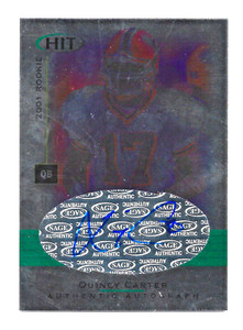 Quincy Carter AUTOGRAPH Foilboard Georgia Bulldogs 2001 SAGE Hit AUTO Football