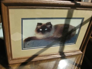 Standard Brown Wood Frame with Custom Cut Mats Light Coffee & Blue 10 in x 15 in - Picture 1 of 4