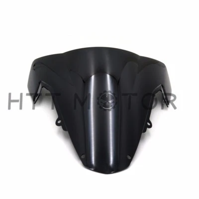BLACK DOUBLE BUBBLE TRANSPARENT WINDSCREEN SHIELD FOR 2003-2004 SUZUKI GSXR1000 - Image 1 of 4