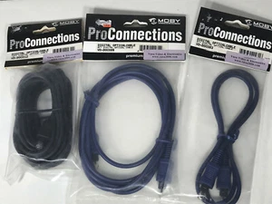 Set of 3 Digital Optical Cables 3' / 6' / 12' NEW - Picture 1 of 1