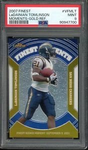 2007 Topps Finest Ladainian Tomlinson Gold Refractor /50 #VFMLT PSA 9 Chargers - Picture 1 of 2