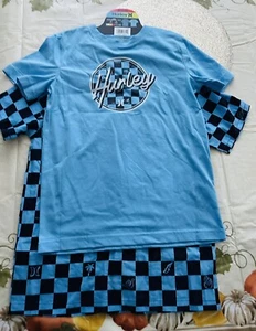 Hurley Youth Boys Sz M 10/12 Button Down Ss & Tee Ss Blue NWT SUMMER😎⛱️ - Picture 1 of 6