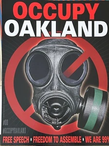 Occupy Oakland 2011 2-sided Poster by Chris Shaw 1st - Picture 1 of 2