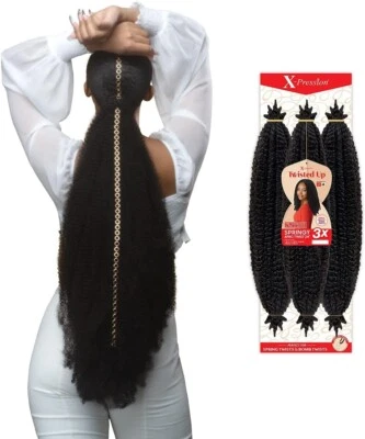 PACK de 2 trenzas de ganchillo Outre X-Pression retorcidas 3X Springy Afro Twist 24" (1) Foto 1 de 4