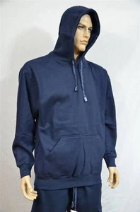 1 NEW PRO CLUB HEAVY WEIGHT PULLOVER FLEECE HOODIE SWEATSHIRT NAVY BLUE S-7XL - Picture 1 of 1