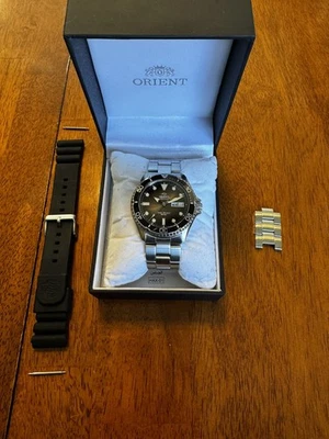 Orient Kamasu 2 Black/Gray 200m WR Sapphire Crystal - Image 1 of 4