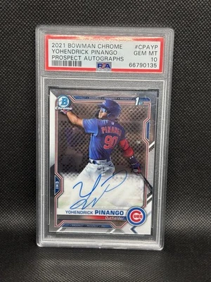 Yohendrick Pinango - 2021 Bowman Chrome Auto PSA 10 GEM Toronto Blue Jays - Image 1 of 2