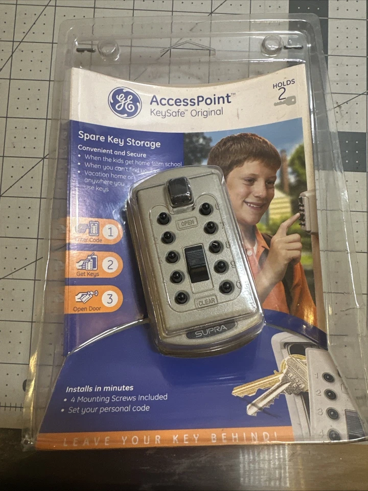 Kidde 2-Key Lock Box Pushbutton Wall Mount Access Point Key Safe Store-A-Key NEW - Image 1 of 4