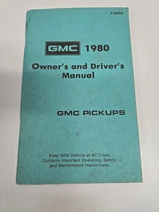 1980 GM GMC Pickups Owners and Drivers Manual Original - Picture 1 of 2