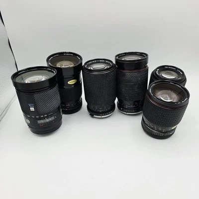 Lote de 6 Lentes Tokina Zoom/Teleobjetivo Montaje Surtido para Cámara Ramo Minolta P/R Sd Foto 1 de 4