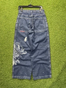Vintage JNCO Jeans Mens 30x30 Dragon Wide Leg Baggy Skater Denim Y2K 90s AOP - Picture 1 of 13
