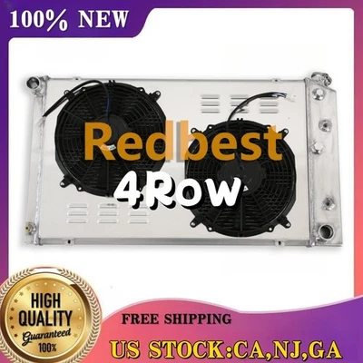 4Row Radiator+Fan For 1970-1974,1982 Cadillac Eldorado DeVille /1968-1974 Calais - Image 1 of 4