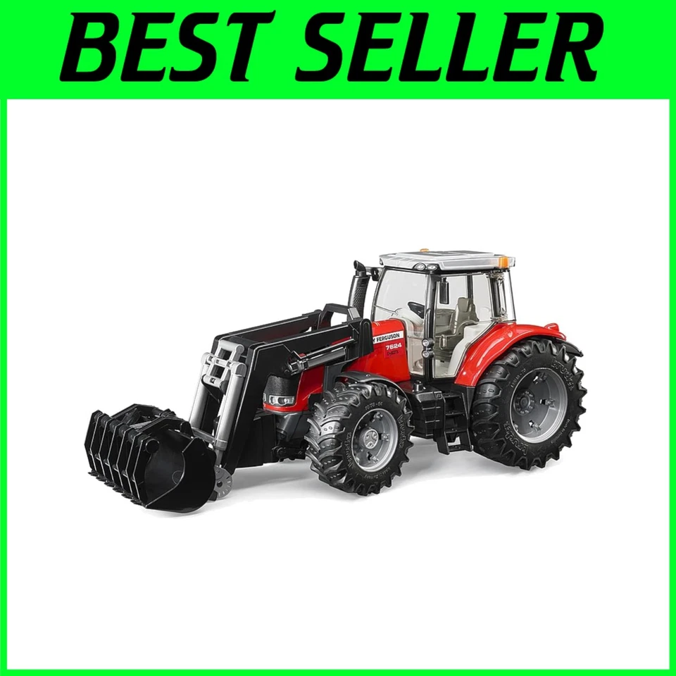 Tractor de juguete Massey Ferguson 7600 con cargador frontal Foto 1 de 4