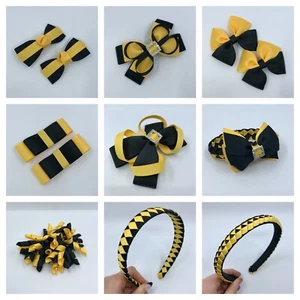 Black and Yellow Gold School Hair Accessories - Picture 1 of 76