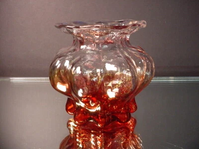 Scarce Phoenix Consolidated Glass Ruby Stain Catalonian Violet Vase -1 1171 1927 - Image 1 of 4