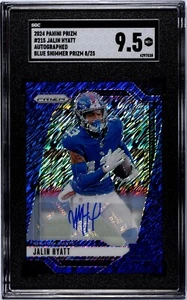 2024 Panini Prizm Jalin Hyatt Blue Shimmer AUTO /25 SGC 9.5 - Picture 1 of 2