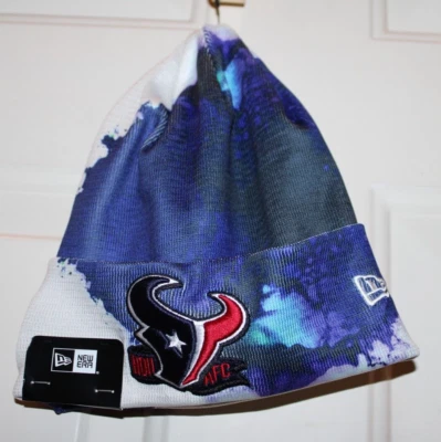 NUEVO CON ETIQUETAS New Era Houston Texans NFL Gorro Tejido Tinta Lateral en el Campo Adulto OSFM DIFÍCIL DE ENCONTRAR Foto 1 de 4