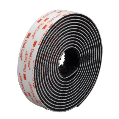 3M SJ3551 BLACK DUAL LOCK VHB TYPE 400 1" X 10FT ROLL RECLOSABLE FASTENER - Image 1 of 4