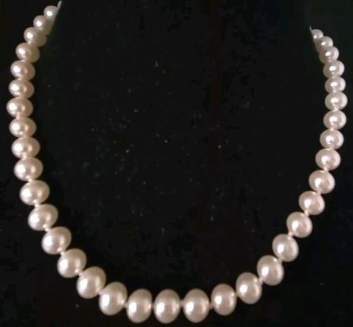 VETEMENTS Collana di perle in vetro finte annodate a mano vintage tenuta 16 pollici