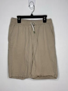 Cat & Jack Pull On Khaki Shorts Boys Size XL 16 Tan Drawstring School Uniform - Picture 1 of 4