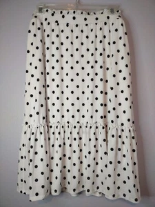 EST. 1946 Falda para mujer blanca con lunares negros - Imagen 1 de 6