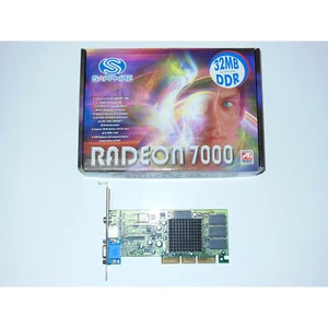 ATI Radeon 7000 32MB DDR AGP 4X Video Graphics Card VGA/TV Out Retro Gaming PC - Picture 1 of 9