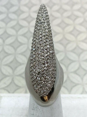 nOir Jewelry DC Comics Catwoman Claw Crystal Ring Superhero silver tone Batman - Image 1 of 4